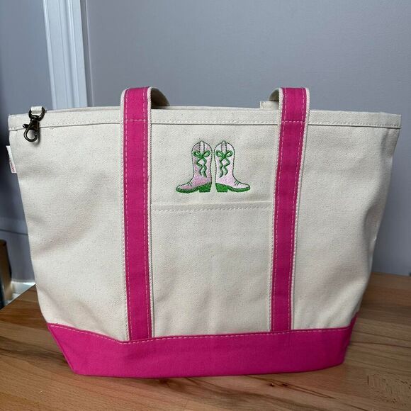 pink boot tote bag medium - Picture 1 of 2